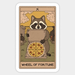 Wheel of Fortune - Raccoons Tarot Sticker